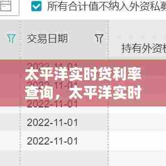 太平洋实时贷利率查询,太平洋实时贷利率查询表