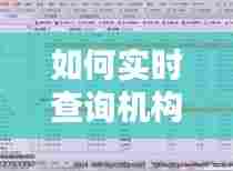 如何实时查询机构持仓，怎么看机构持仓情况 