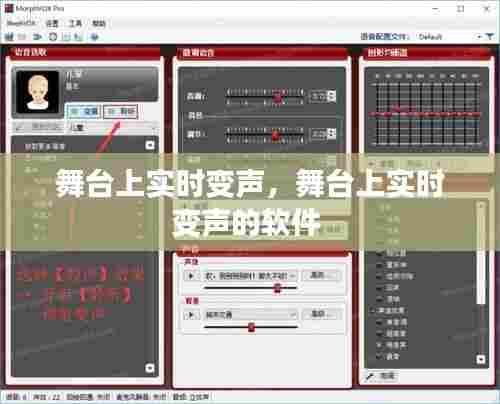 舞台上实时变声,舞台上实时变声的软件
