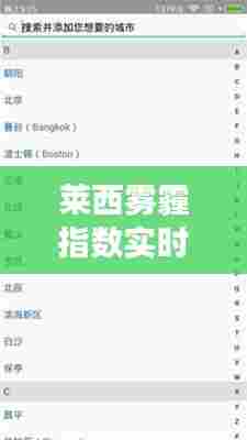 莱西雾霾指数实时查询，莱西明天有雾吗 