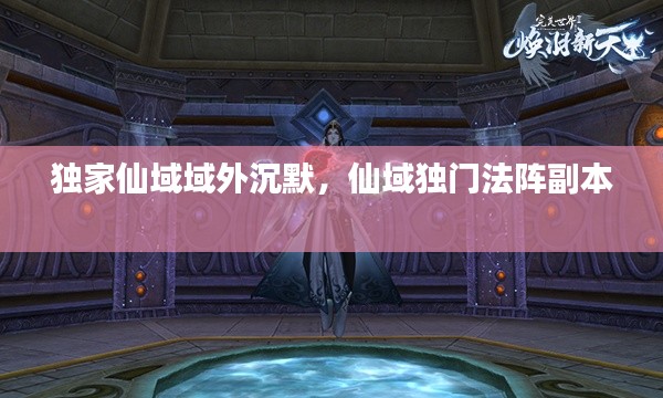 独家仙域域外沉默,仙域独门法阵副本