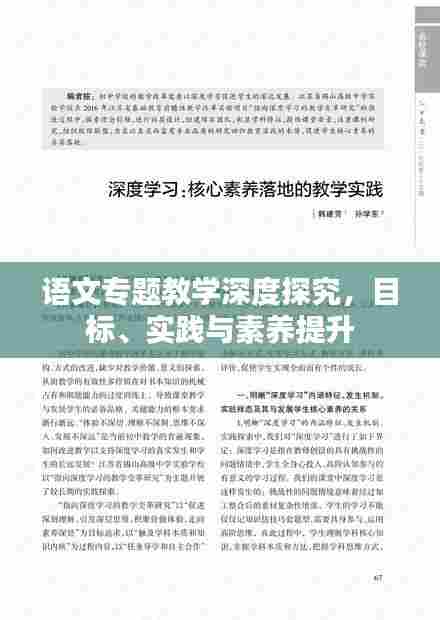 语文专题教学深度探究,目标、实践与素养提升