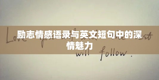 励志情感语录与英文短句中的深情魅力