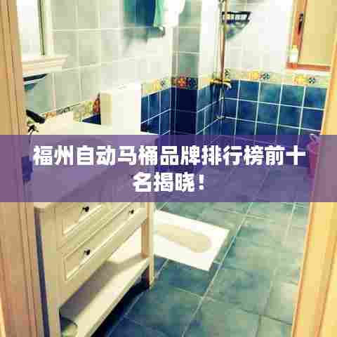 福州自动马桶品牌排行榜前十名揭晓！