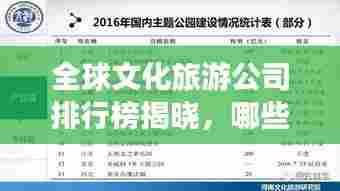 全球文化旅游公司排行榜揭晓,哪些企业独占鳌头?