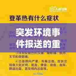 突发环境事件报送的重要性与应对策略,守护环境安全的紧急行动!