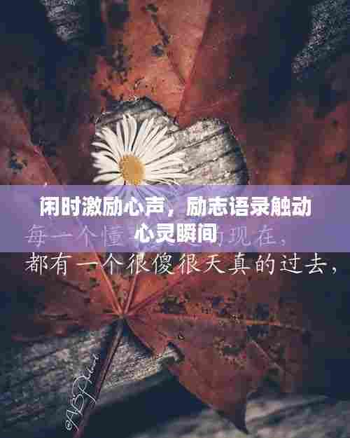 闲时激励心声,励志语录触动心灵瞬间